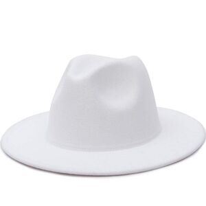 Pure White Unisex Fedora Hat